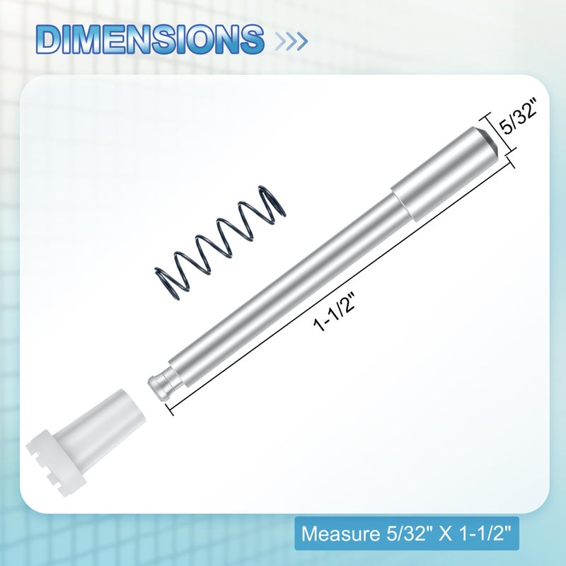 Ceoighe 25 Pack Window Screen Plunger Latches with White Caps, 5/32"" X 1-1/2"", Aluminum Window Screen Plunger Pins, Secure Window Screens in Place - Image 2
